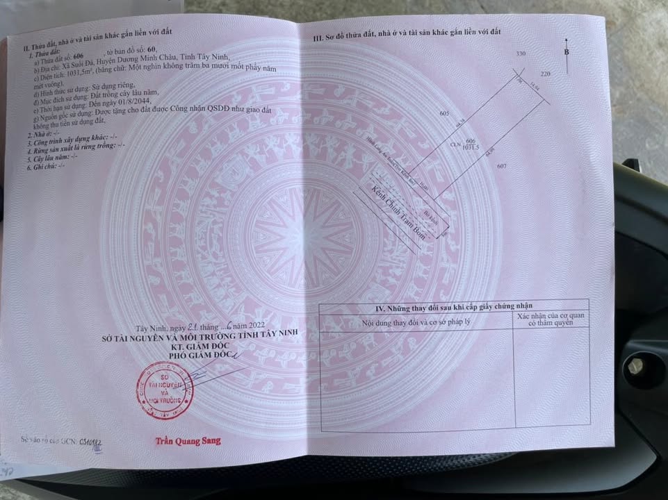 Đất nền Dương Minh Châu 1040m² giá 1.072 tỷ - Đầu tư sinh lời ngay!