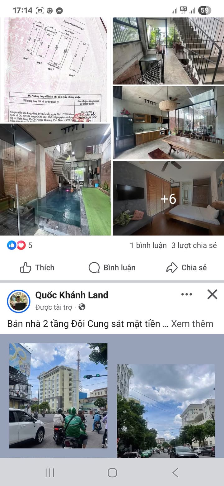 Bán Villa 4 tầng mặt tiền Phước Trường 5 Đà Nẵng - Hồ bơi sang trọng, giá 1x tỷ!