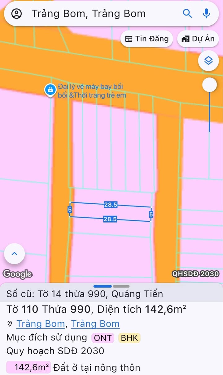 Đất nền 2 mặt tiền tại Quảng Tiến, Trảng Bom 142m² giá chỉ 1 tỷ - Cơ hội đầu tư hấp dẫn!