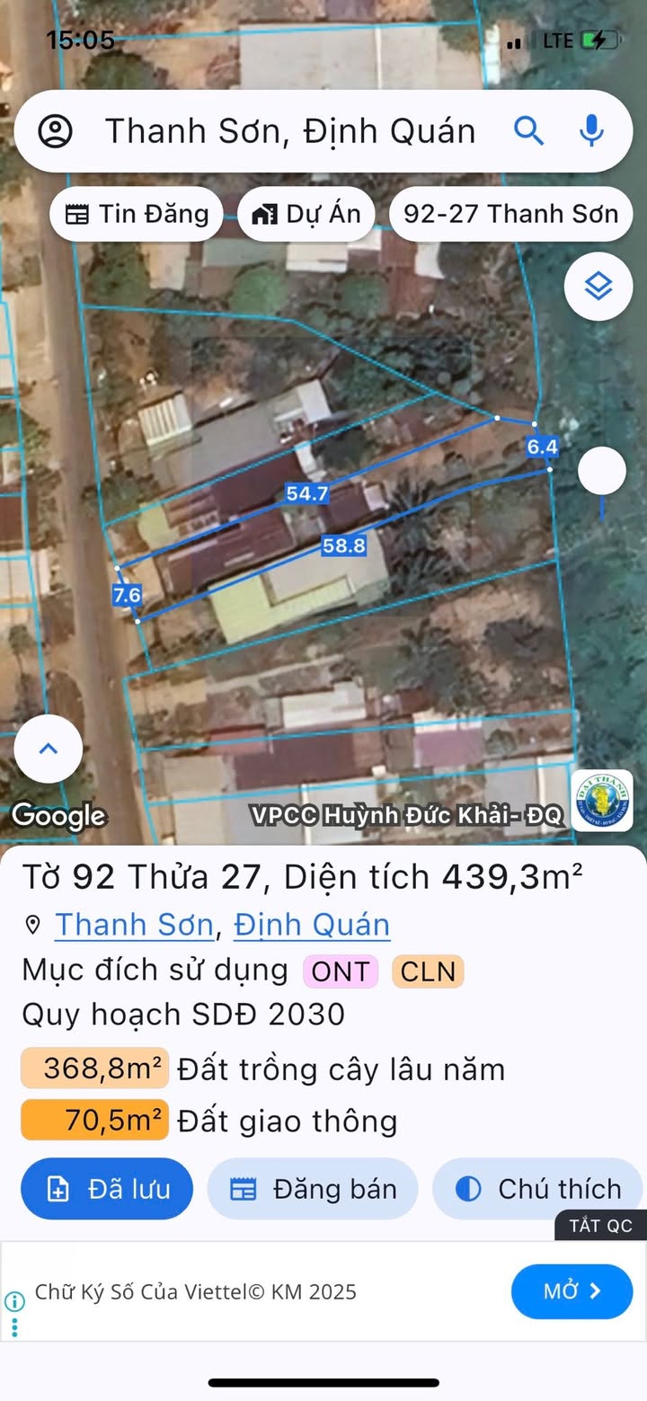 Nhà chính chủ Định Quán 423m² giá 2.9 tỷ - Cần bán gấp, mặt tiền đường chính!
