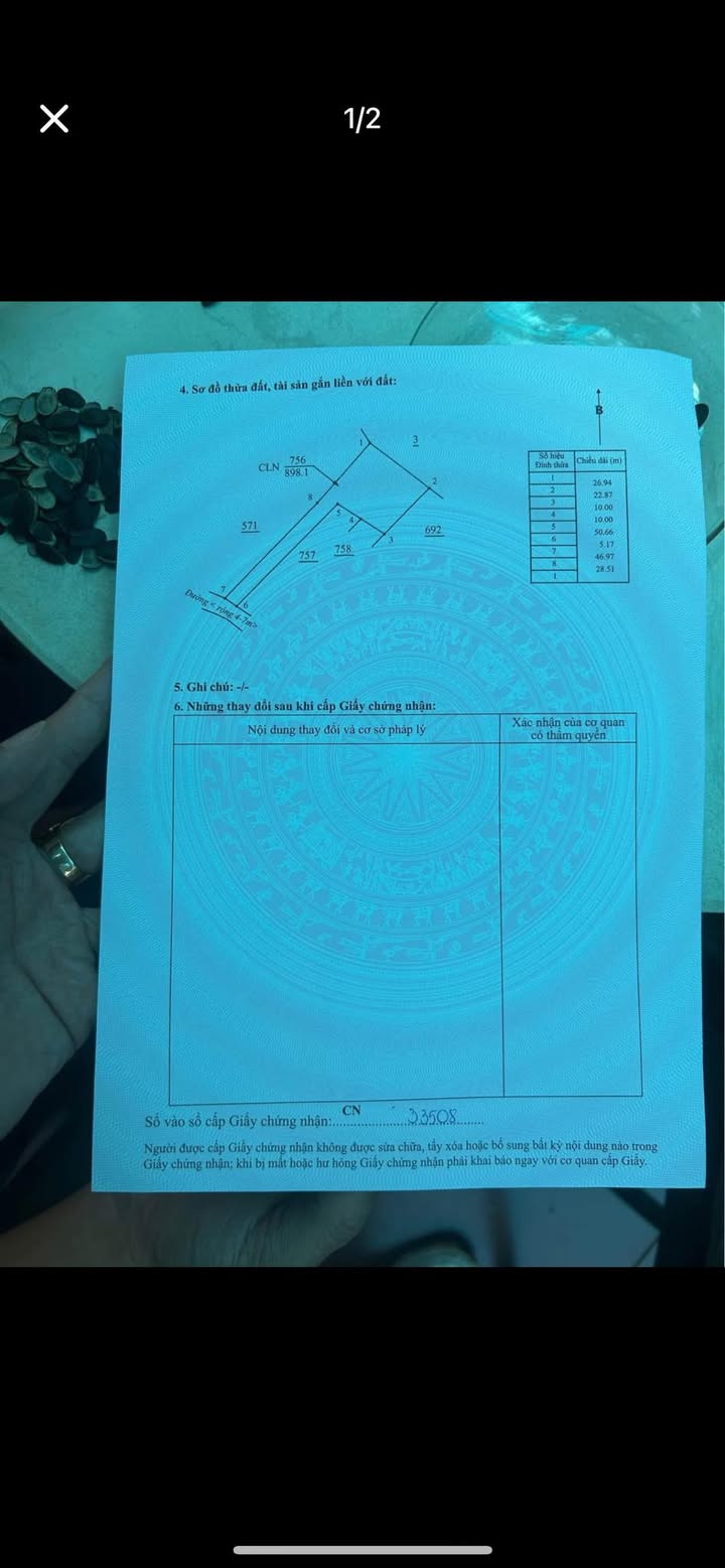 Đất mặt tiền Đỗ Xuân Hợp 898m² giá 1.25 tỷ - Phù hợp làm nhà vườn!