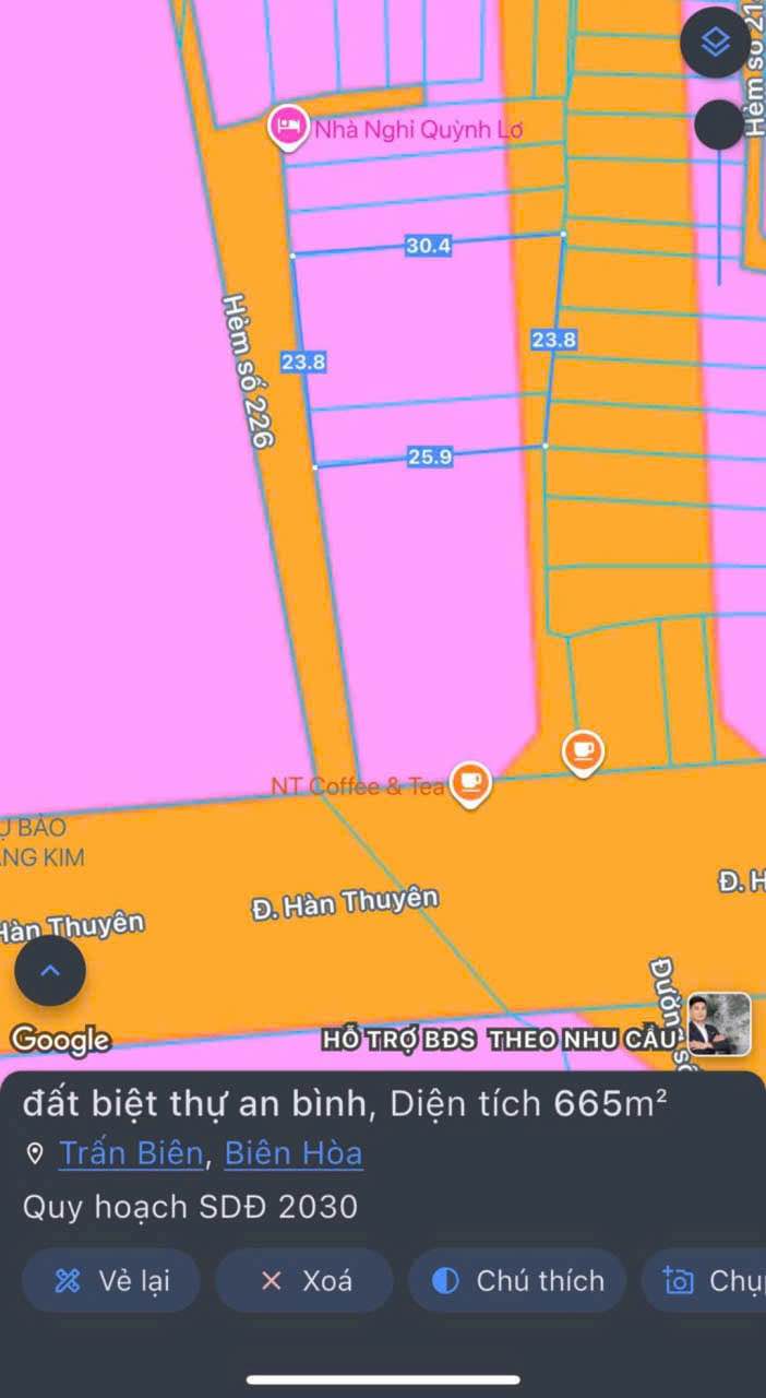 Bán lô đất biệt thự đường Hàn Thuyên, An Bình, 666m² - Vị trí vàng đầu tư!