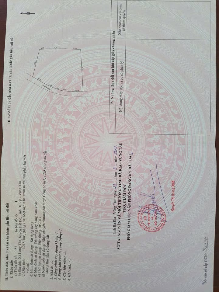 Đất nền Long Tân 1.200m² giá 2.6 tỷ - Cơ hội đầu tư tuyệt vời!