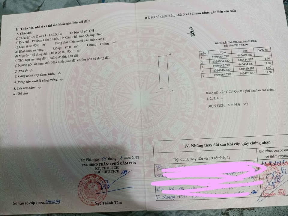 Đất Cẩm Thạch 95m² giá 2 tỷ - Mặt tiền 5m, đường ô tô tránh nhau