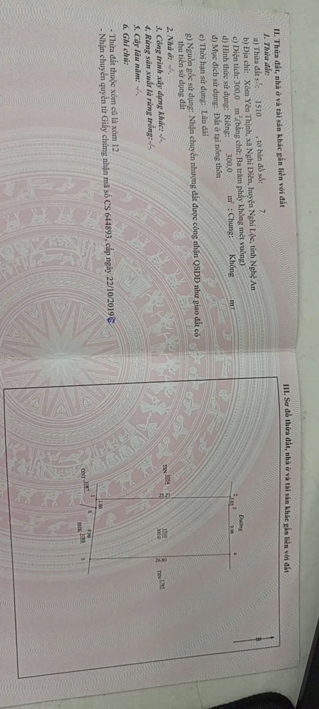 Đất ở Nghi Diên 300m² giá 2.5 tỷ - Cơ hội đầu tư tuyệt vời!