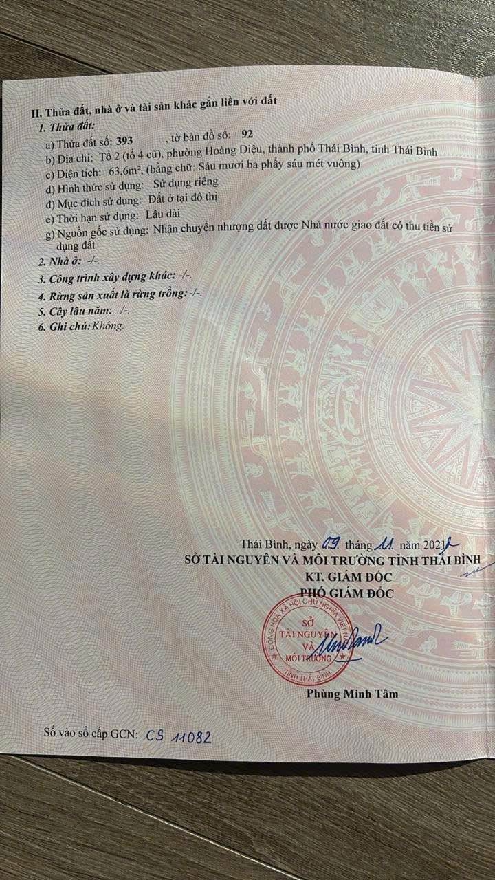 Đất nền chính chủ Tổ 2, phường Hoàng Diệu, 63m² giá chỉ 2 tỷ - Cơ hội đầu tư lý tưởng!