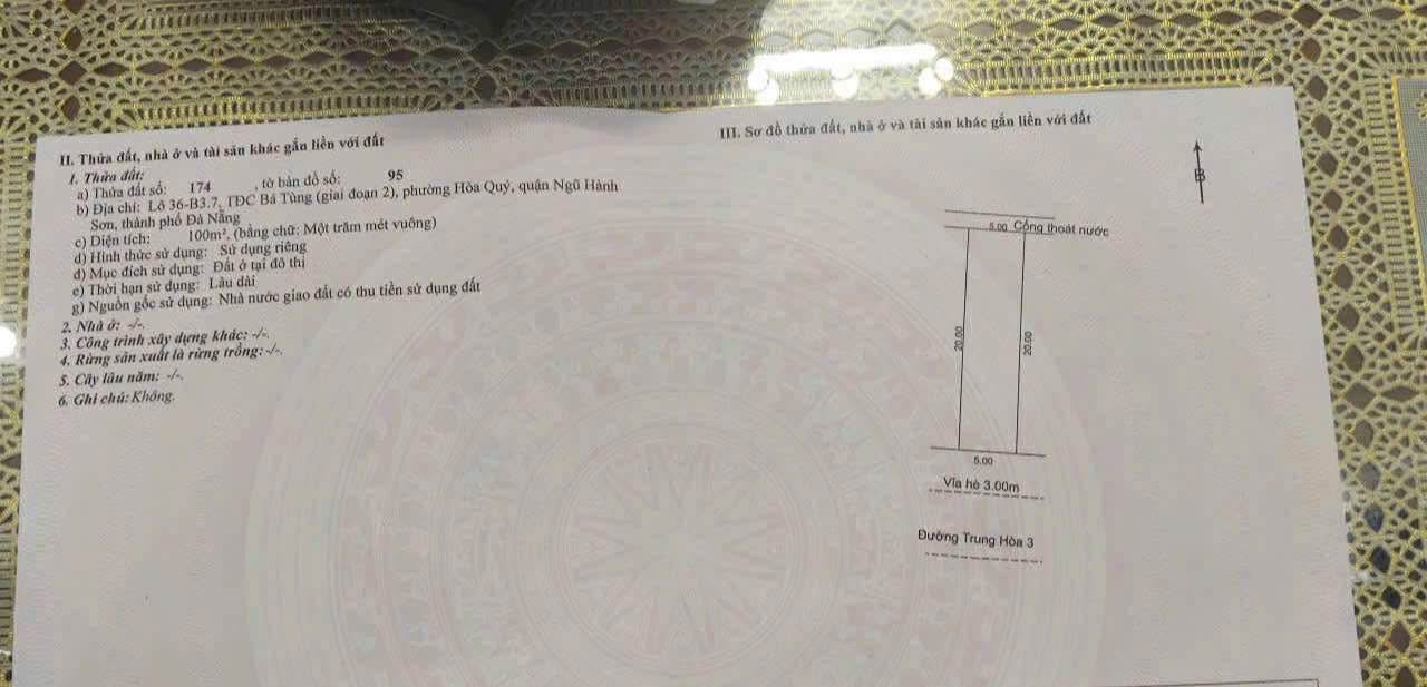 Đất nền phường Hoà Quý Đà Nẵng 100m² giá 4.15 tỷ - Bán gấp, giá tốt!