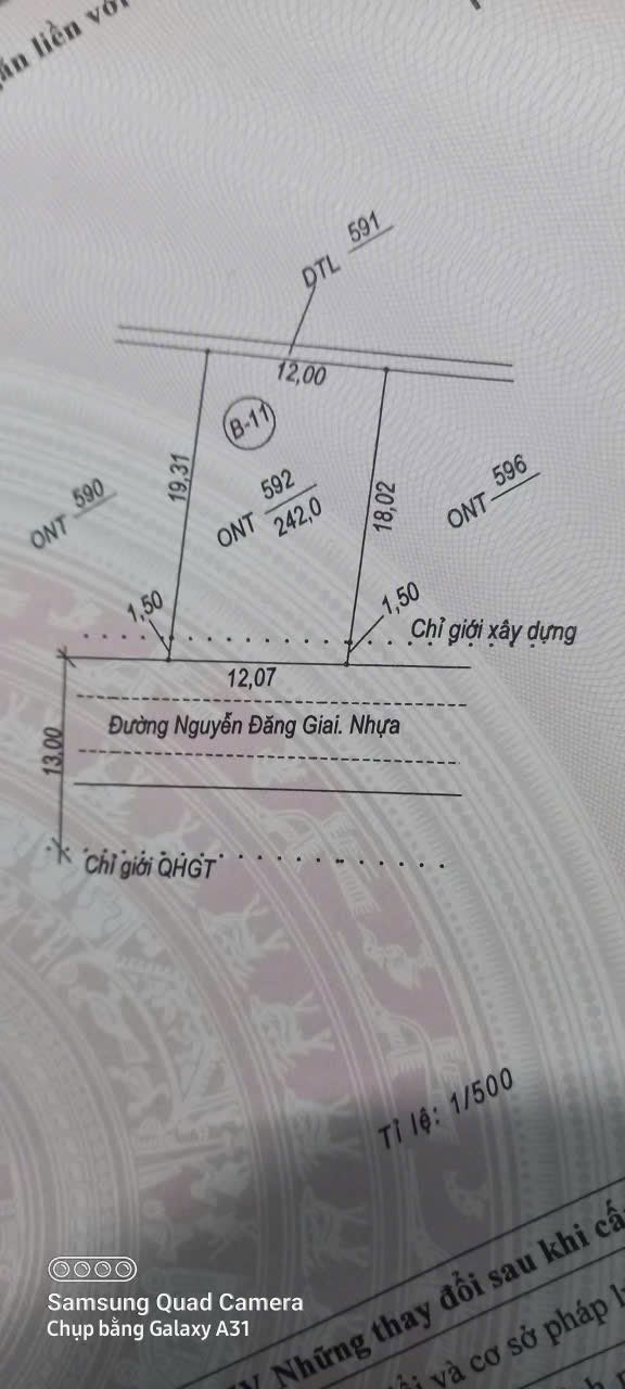 Đất nền mặt tiền Nguyễn Đăng Giai Đồng Hới 240m² giá 3 tỷ - Tiềm năng sinh lời cao!