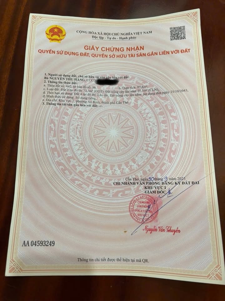 Đất nền KDC 923 An Bình 98m² giá 1.48 tỷ - Đầu tư sinh lời ngay!