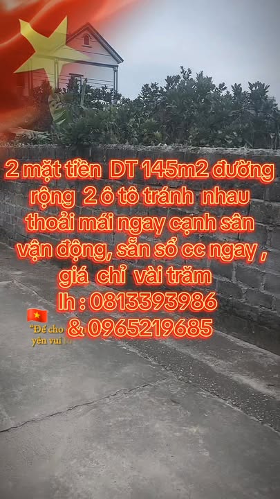 Đất nền Lục Nam Bắc Giang 145m² giá 700 triệu - Sổ đỏ chính chủ, vị trí đẹp!