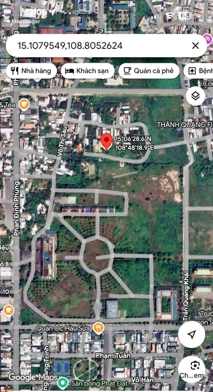 Đất nền Võ Thị Sáu Quảng Ngãi 1200m² giá 10 tỷ - Tiềm năng phát triển mạnh mẽ!