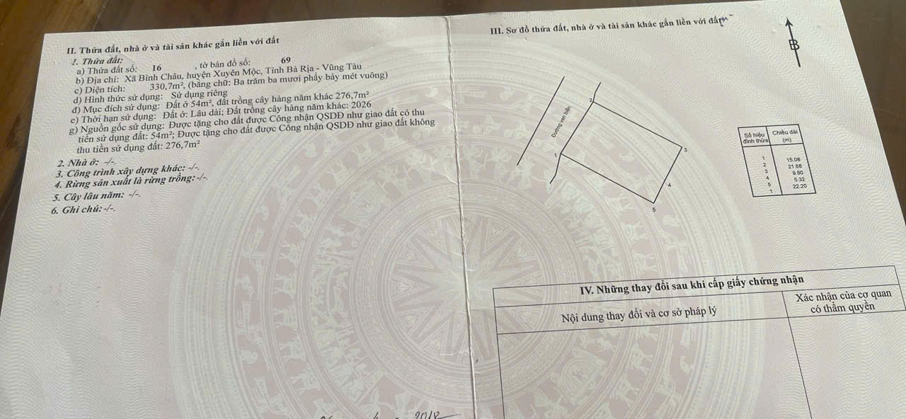 Đất mặt tiền đường Ven Biển Bình Châu 197m² giá 17 tỷ - Chính chủ bán gấp!