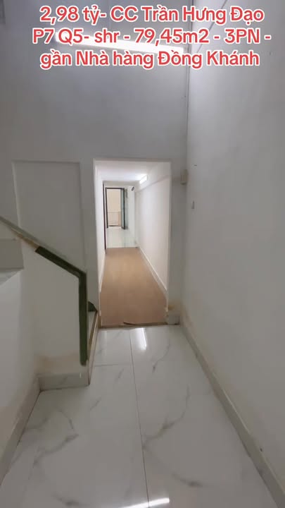 Chung cư Trần Hưng Đạo Q5 79,45m² giá 2,98 tỷ - Nhà mới, đầy đủ tiện ích!