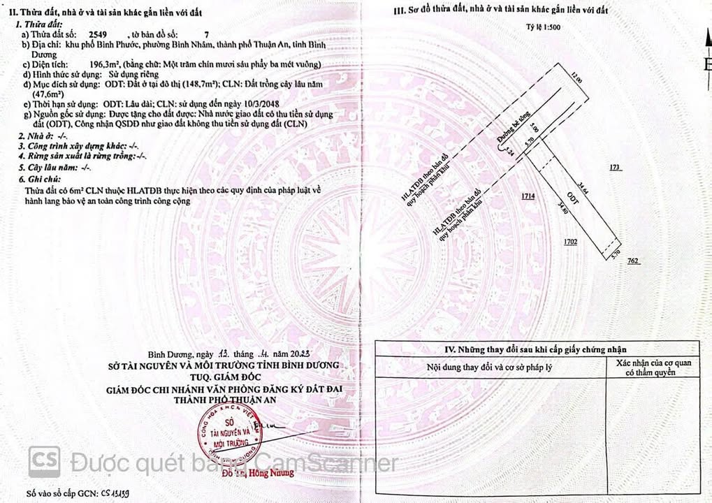 Đất nền Bình Nhâm 193.8m² giá 3.7 tỷ - Sổ đỏ chính chủ, thương lượng tốt!