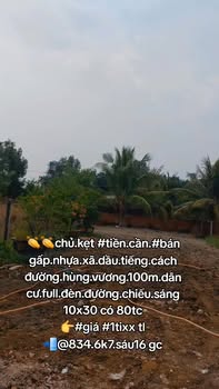 Đất nền Dầu Tiếng 300m² giá 1 tỷ - Bán gấp do cần tiền!