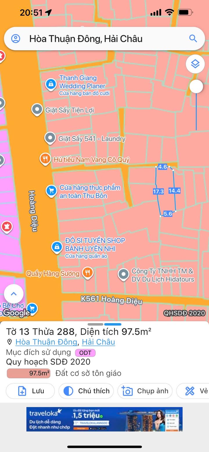 Đất nền 100m² tại Hải Châu, Đà Nẵng giá 4.55 tỷ - Vị trí đắc địa, thuận tiện xây dựng!