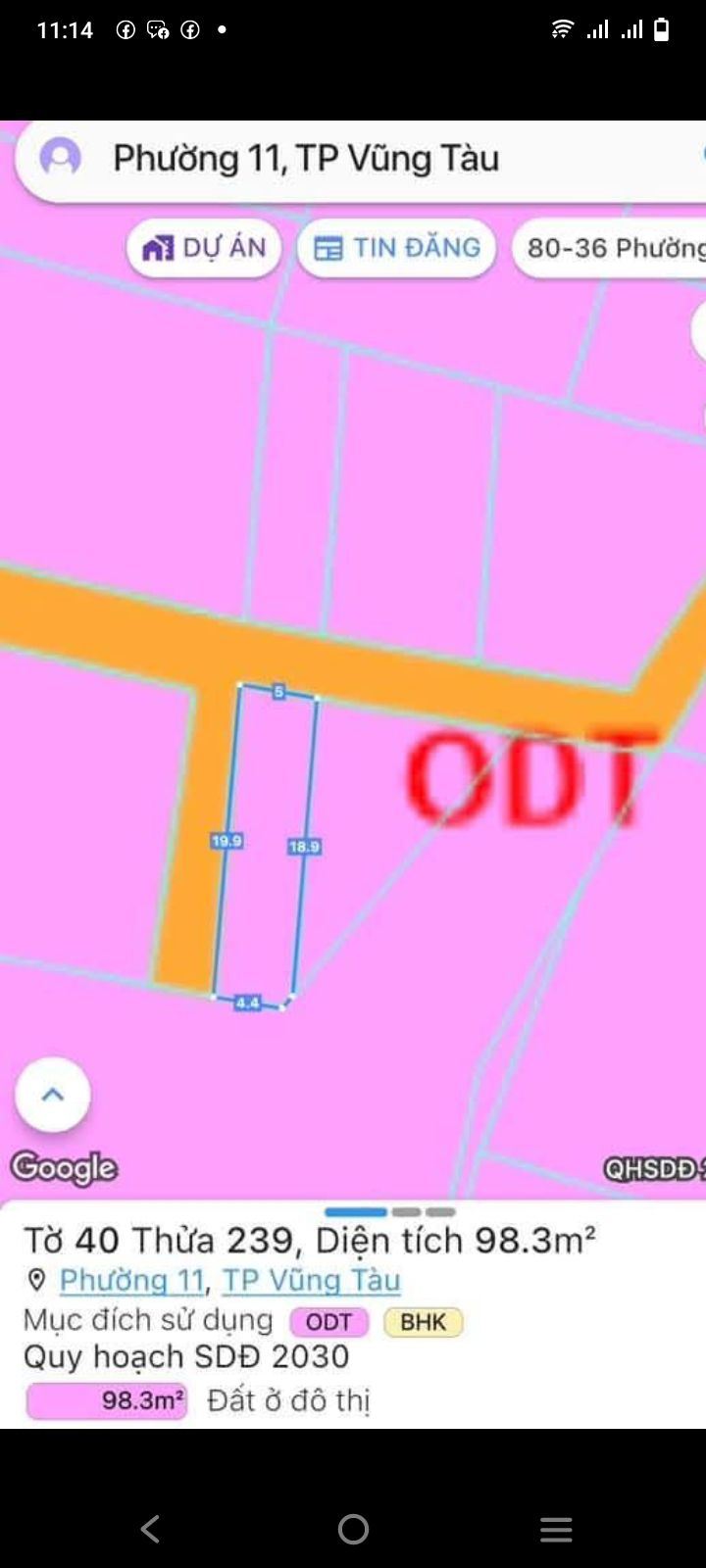 Đất thổ cư hẻm 78 Đô Lương, Vũng Tàu 98m² giá 3 tỷ - Sổ đỏ chính chủ sang tên ngay!