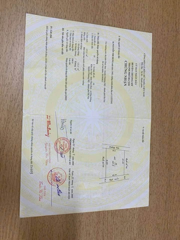 Đất thổ cư 121m² tại xã Quảng Bị, Chương Mỹ - Vị trí đẹp, giá thỏa thuận!