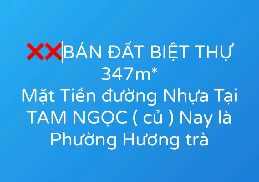 Đất Biệt Thự 347m² tại Phường Hương Trà, Tam Kỳ - Giá chỉ 1.7 tỷ!