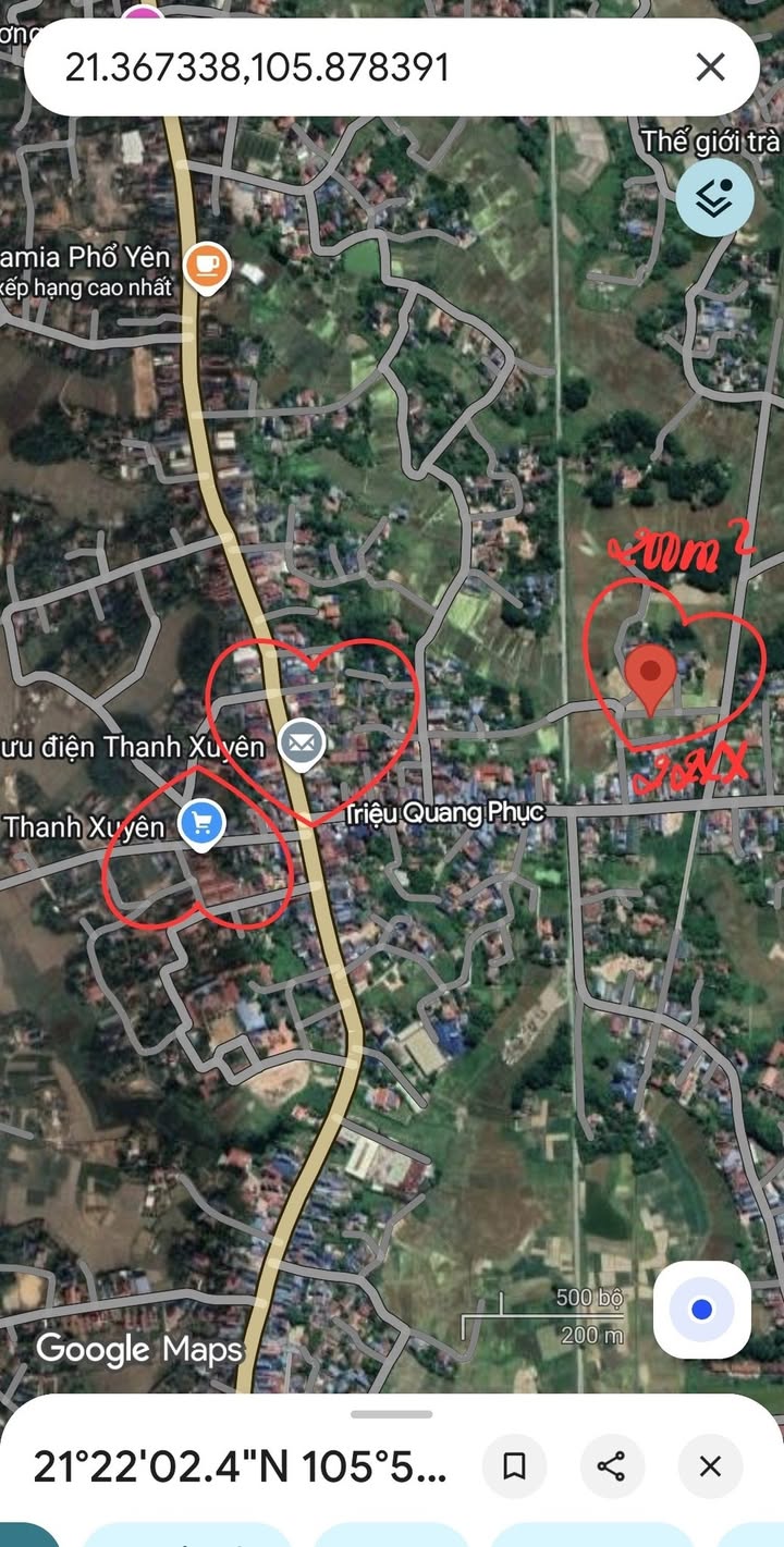 Đất nền 200m² tại Phổ Yên - Giá chỉ 2 tỷ, vị trí đẹp gần chợ