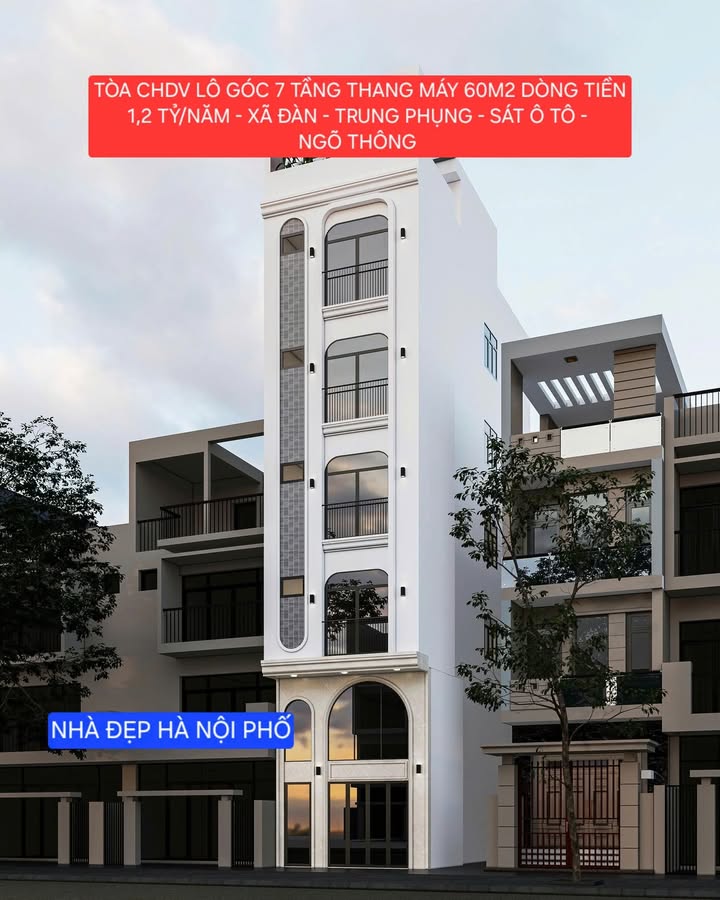 Tòa căn hộ dịch vụ 7 tầng Xã Đàn 60m² giá 19.9 tỷ - Đầu tư sinh lời lý tưởng!