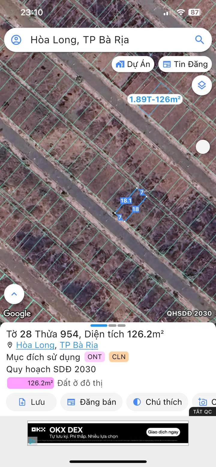 Đất nền Hòa Long Bà Rịa 126m² giá 1.3 tỷ - Cơ hội đầu tư hấp dẫn!