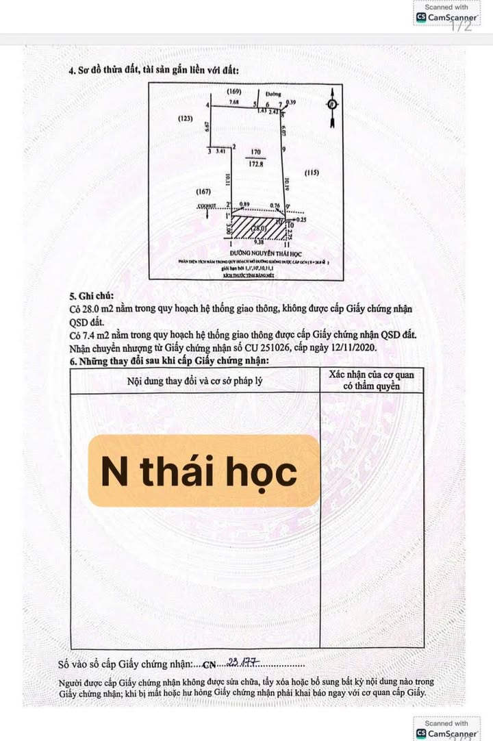 Bán gấp FrontHouse 173m² đường Nguyễn Thái Học - Đầu tư sinh lời ngay!