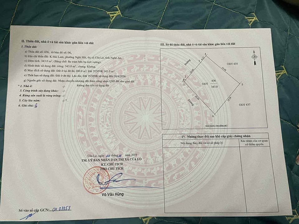 Đất nền Cửa Lò 343m² giá 4.3 tỷ - Sổ đỏ chính chủ, gần biển!