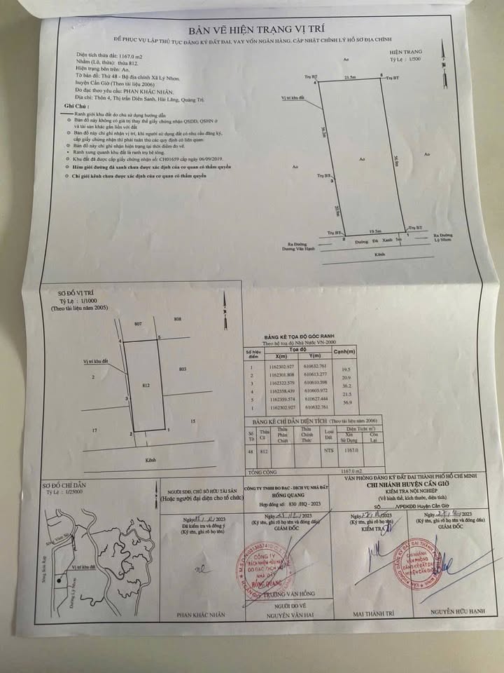 Đất Lý Nhơn Cần Giờ 1167m² - Mặt tiền đường đá xanh, giá tốt!