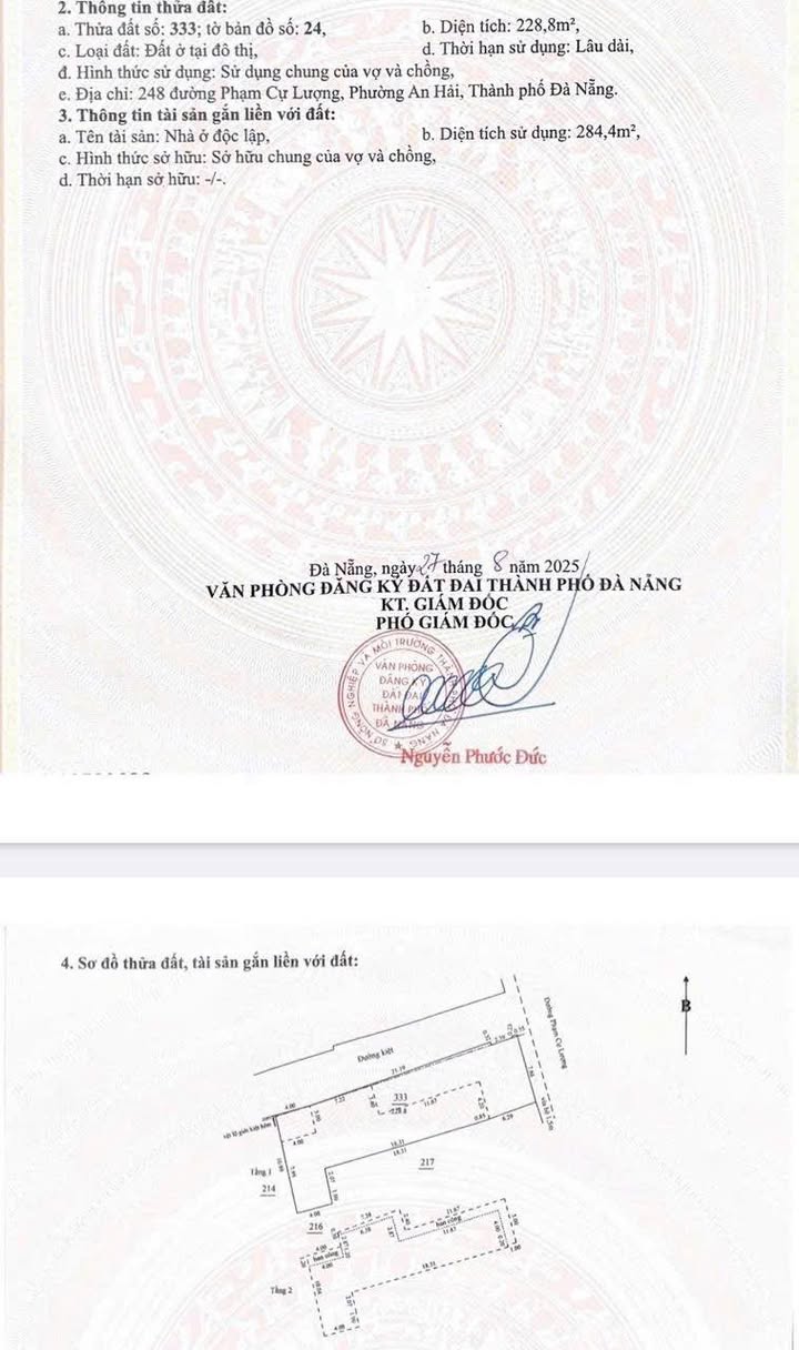 Nhà mặt tiền Phạm Cự Lượng, Đà Nẵng 228m² giá 30 tỷ - Đầu tư sinh lời ổn định!