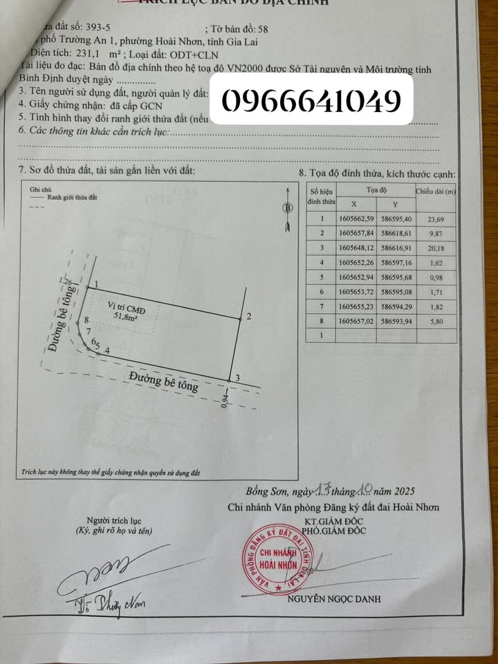 Đất nền Trường An 1, Hoài Nhơn 231m² giá 500 triệu - Cơ hội đầu tư sinh lời!