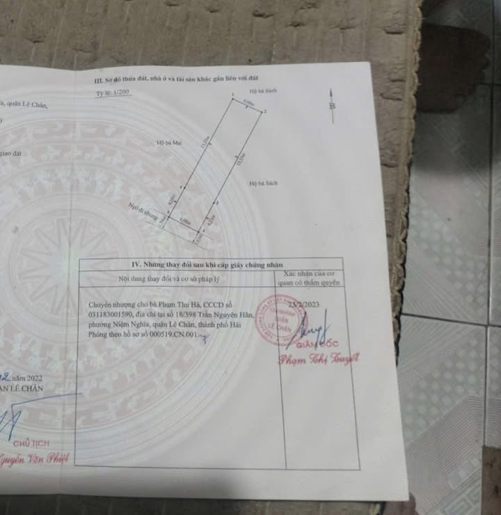 Đất nền ngõ 398 Trần Nguyên Hãn 72m² giá 2.592 tỷ - Cơ hội đầu tư tuyệt vời!