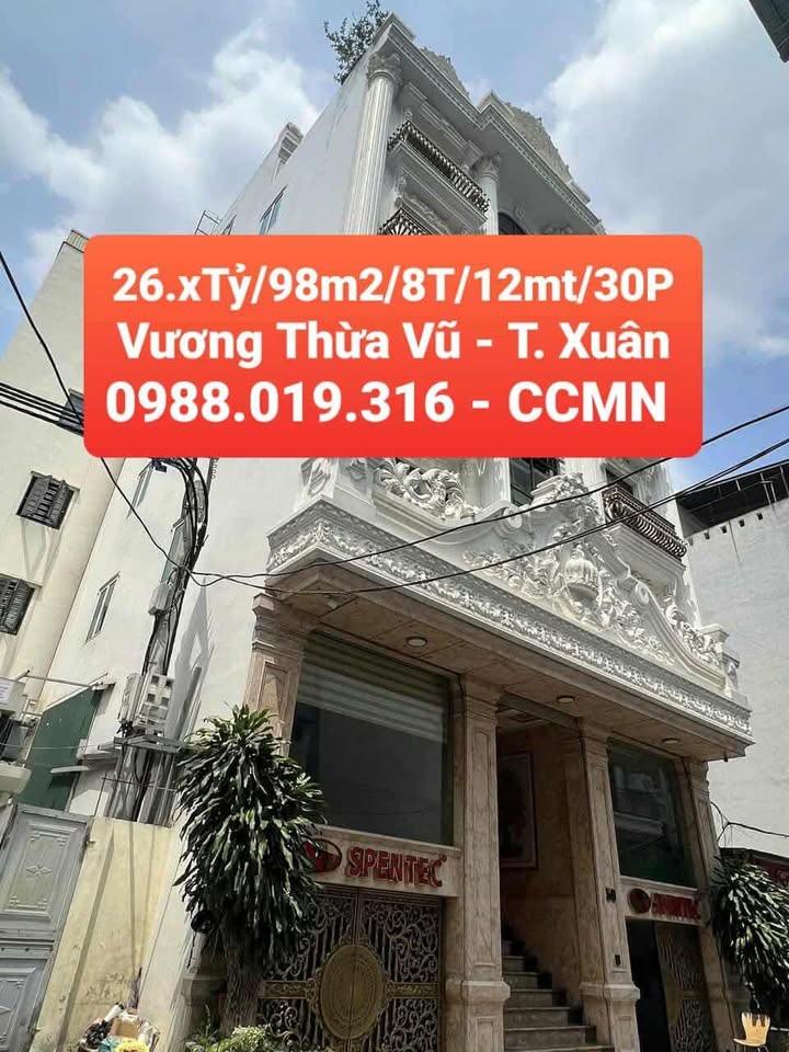 Căn hộ dịch vụ Vương Thừa Vũ 98m² giá 26 tỷ - Đầu tư sinh lời ngay!