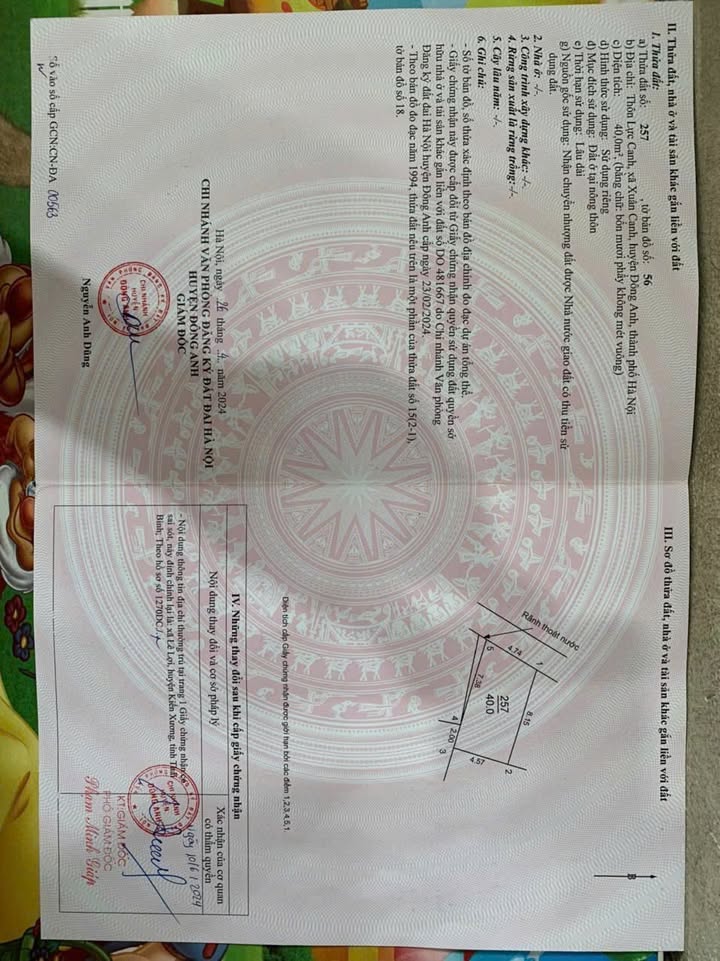 Đất nền 40m² Thôn Lực Canh - Đông Anh chỉ 3 tỷ - Cơ hội đầu tư tuyệt vời!