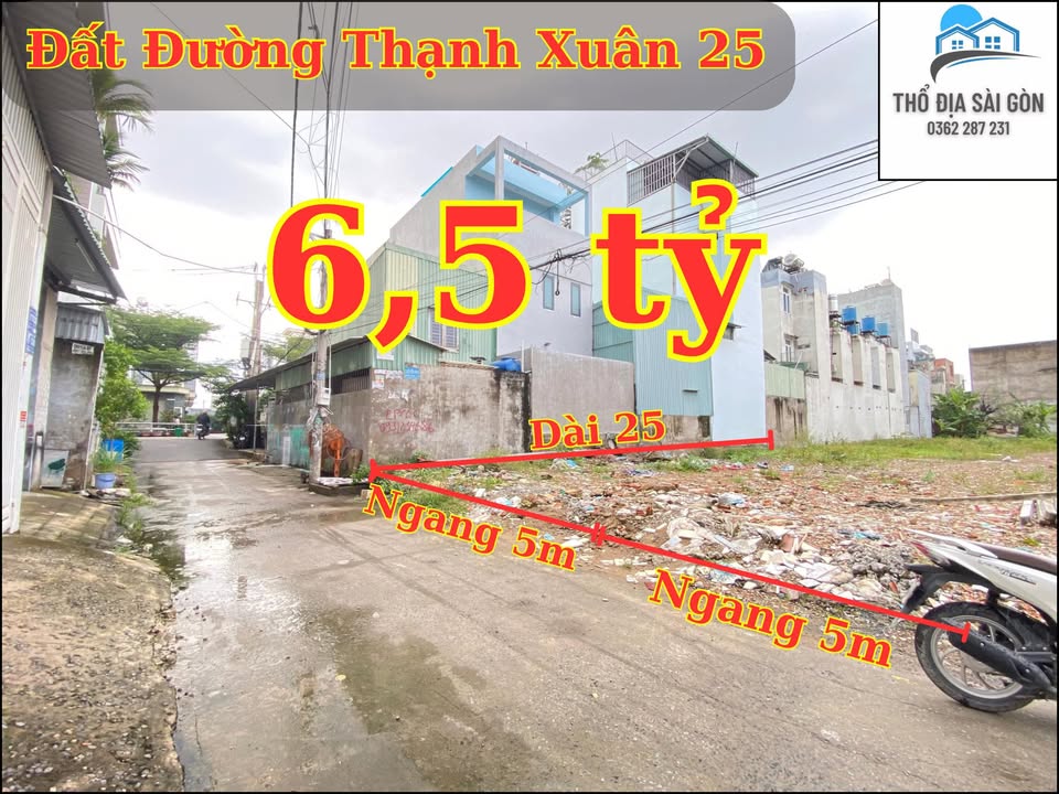 Đất nền Thạnh Xuân 125m² giá 6.5 tỷ - Vị trí đẹp, sổ hồng chính chủ!