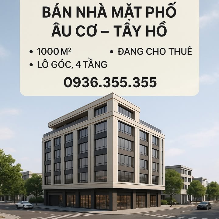 Nhà mặt phố Âu Cơ, Tây Hồ 1000m² giá thỏa thuận - Kinh doanh đỉnh cao!