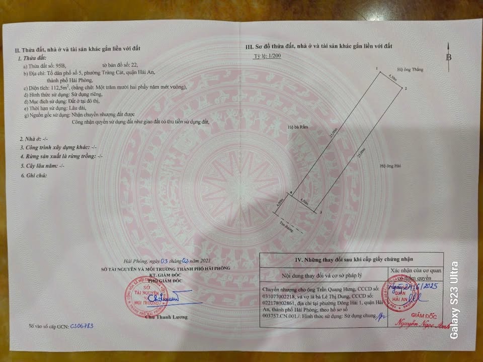 Đất mặt đường Cát Khê, Tràng Cát, 112,5m² giá 3,6 tỷ - Cơ hội đầu tư tuyệt vời!