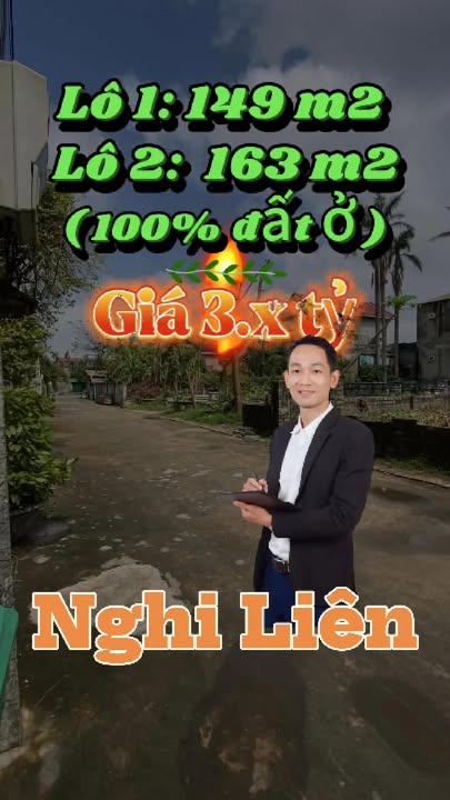 Đất Nền Nghi Liên 149m² giá 3 tỷ - Đầu tư tiềm năng ngay lối đường Thăng Long!
