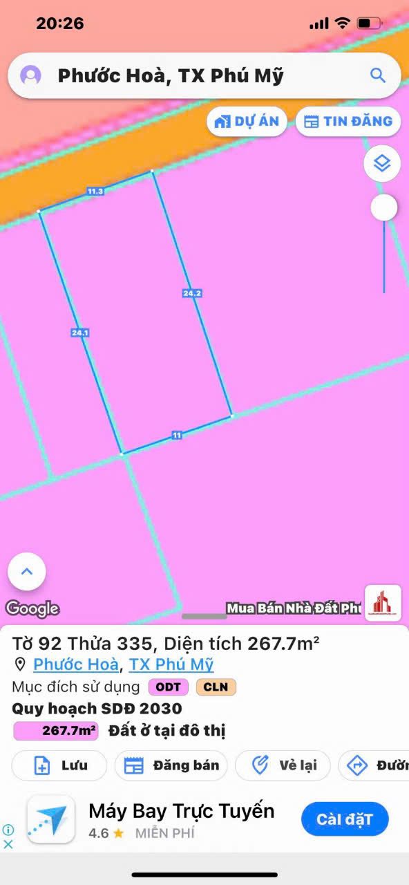 Đất nền 268m² tại ấp Hải Sơn, phường Phước Hòa - Giá 4.5 tỷ, thương lượng ngay!