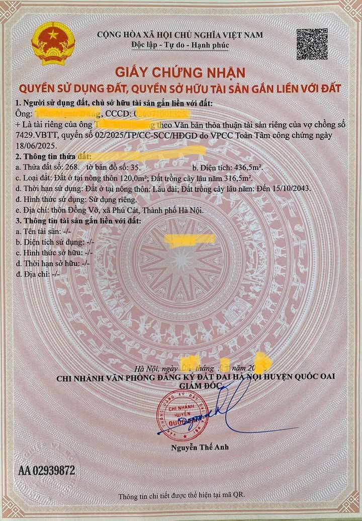 Đất nền Phú Mãn, Quốc Oai, 436m² giá 12.644 tỷ - Cơ hội đầu tư hấp dẫn!