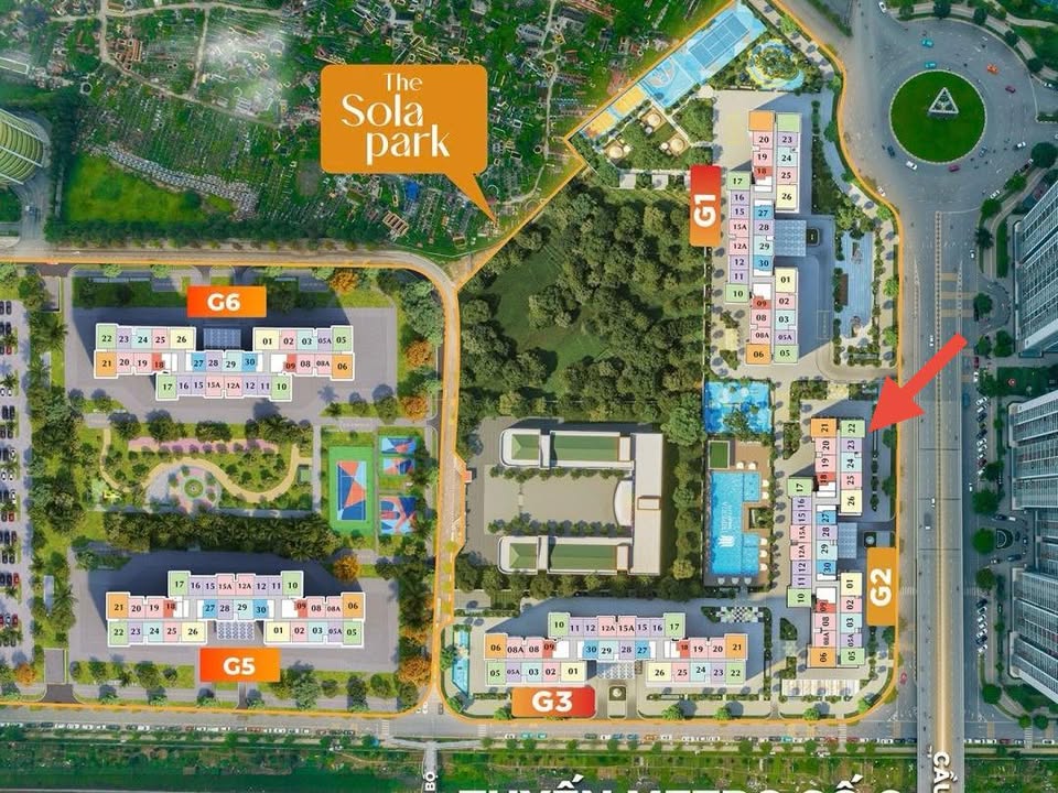 Căn hộ The Sola Park quận Nam Từ Liêm 64m² - Hướng Nam, giá thỏa thuận