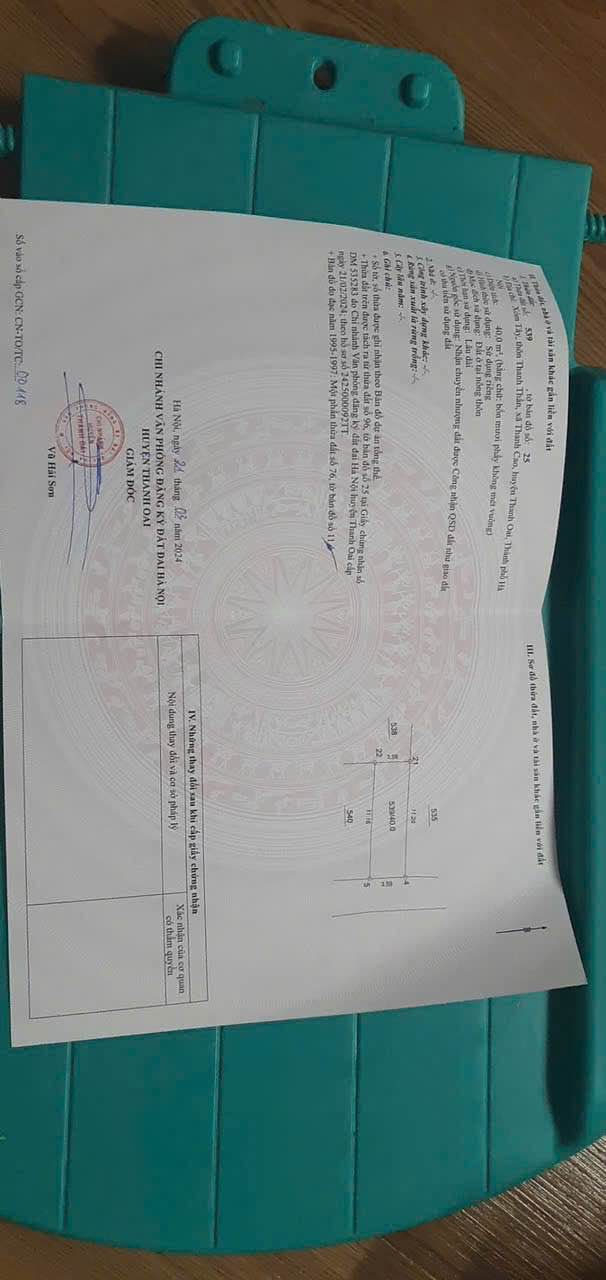 Đất nền Thanh Cao, Thanh Oai 40m² - Đường ô tô thông, giá thỏa thuận!