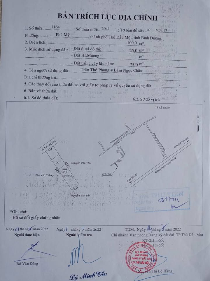 Lô đất 100m² đường DX044, KP5, Phú Mỹ, giá 2 tỷ - Đầu tư sinh lời ngay!