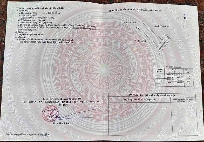 Đất nền Đoàn Xá, Kiến Thụy 89m² giá 1 tỷ - Vị trí đắc địa gần cảng!