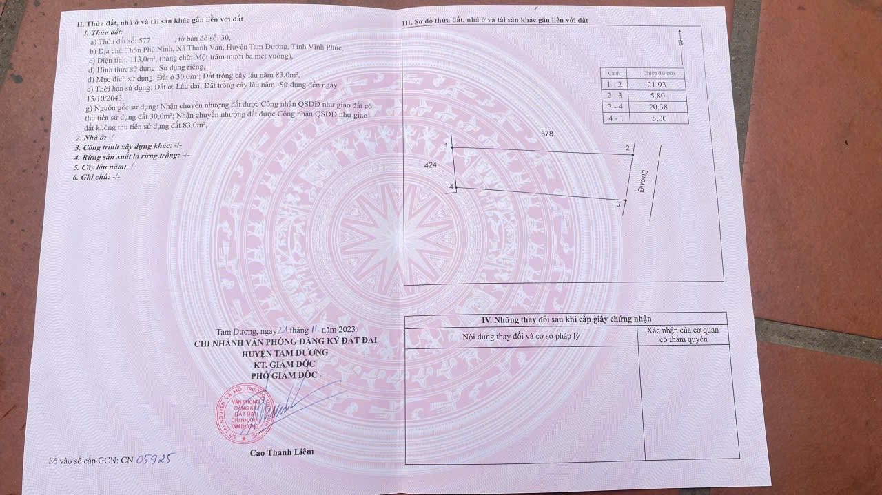 Đất chính chủ Định Trung Vĩnh Yên 120m² giá 1.2 tỷ - Đầu tư sinh lời ngay!