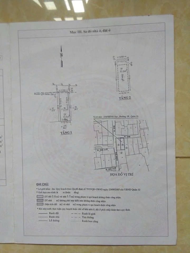 Nhà hẻm Lý Thái Tổ, P9 Q10 20m² giá 3.3 tỷ - Vị trí trung tâm, cho thuê 7 triệu/tháng!