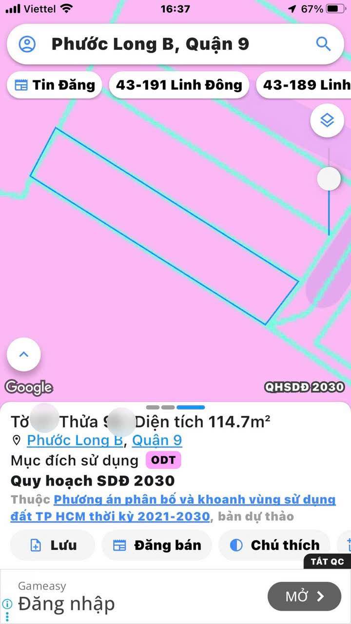 Đất nền vị trí vàng tại phường Phước Long B, Thủ Đức - 107m² chỉ 7.02 tỷ!
