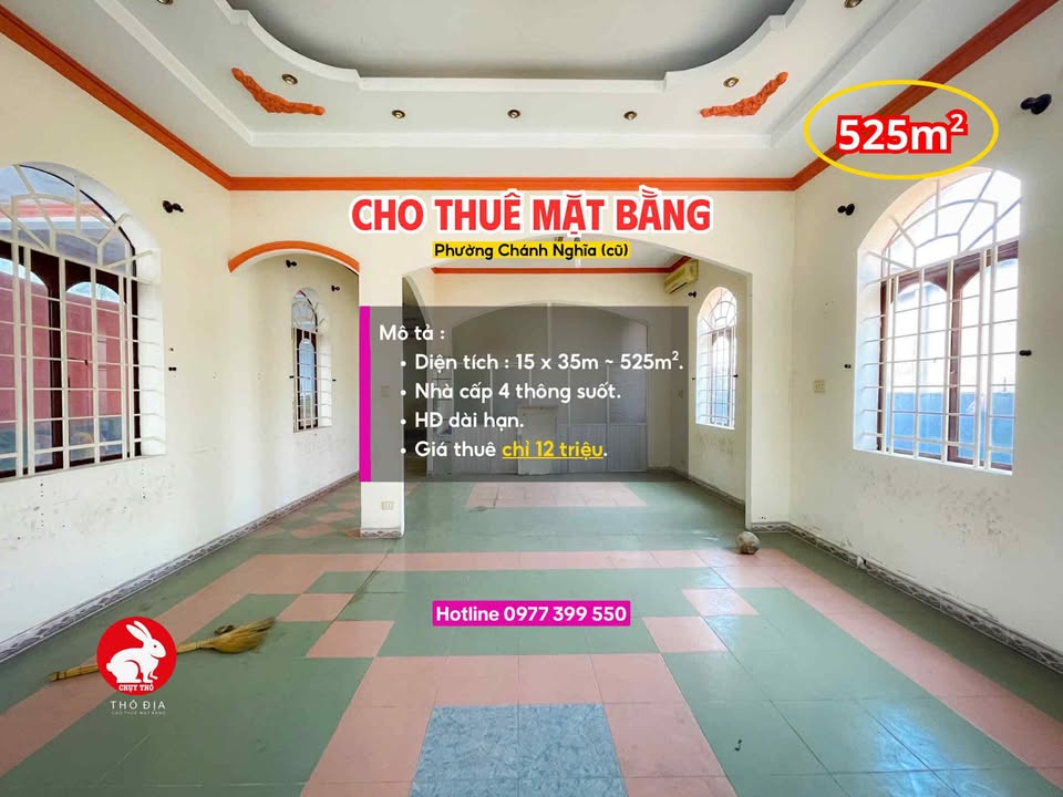 Cho thuê mặt bằng kinh doanh 525m² tại Chánh Nghĩa, Thủ Dầu Một - Giá thuê chỉ 12 triệu/tháng!