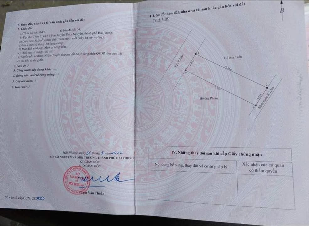 Đất nền Kỳ Sơn, Thủy Nguyên 81m² giá chỉ 400 triệu - Cơ hội đầu tư tuyệt vời!