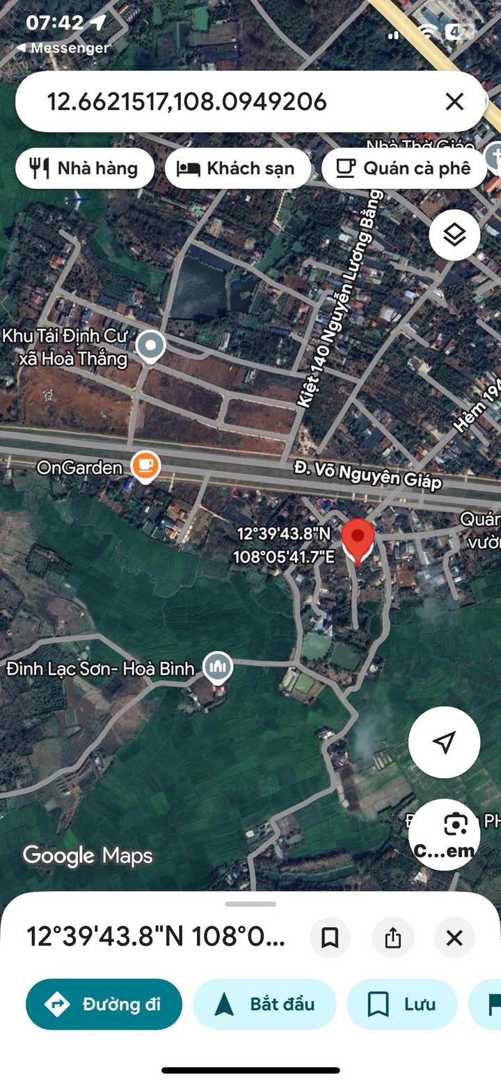 Đất thổ cư Hòa Thắng Buôn Ma Thuột 170m² giá 1.6 tỷ - Vị trí đắc địa, sẵn sàng đầu tư!